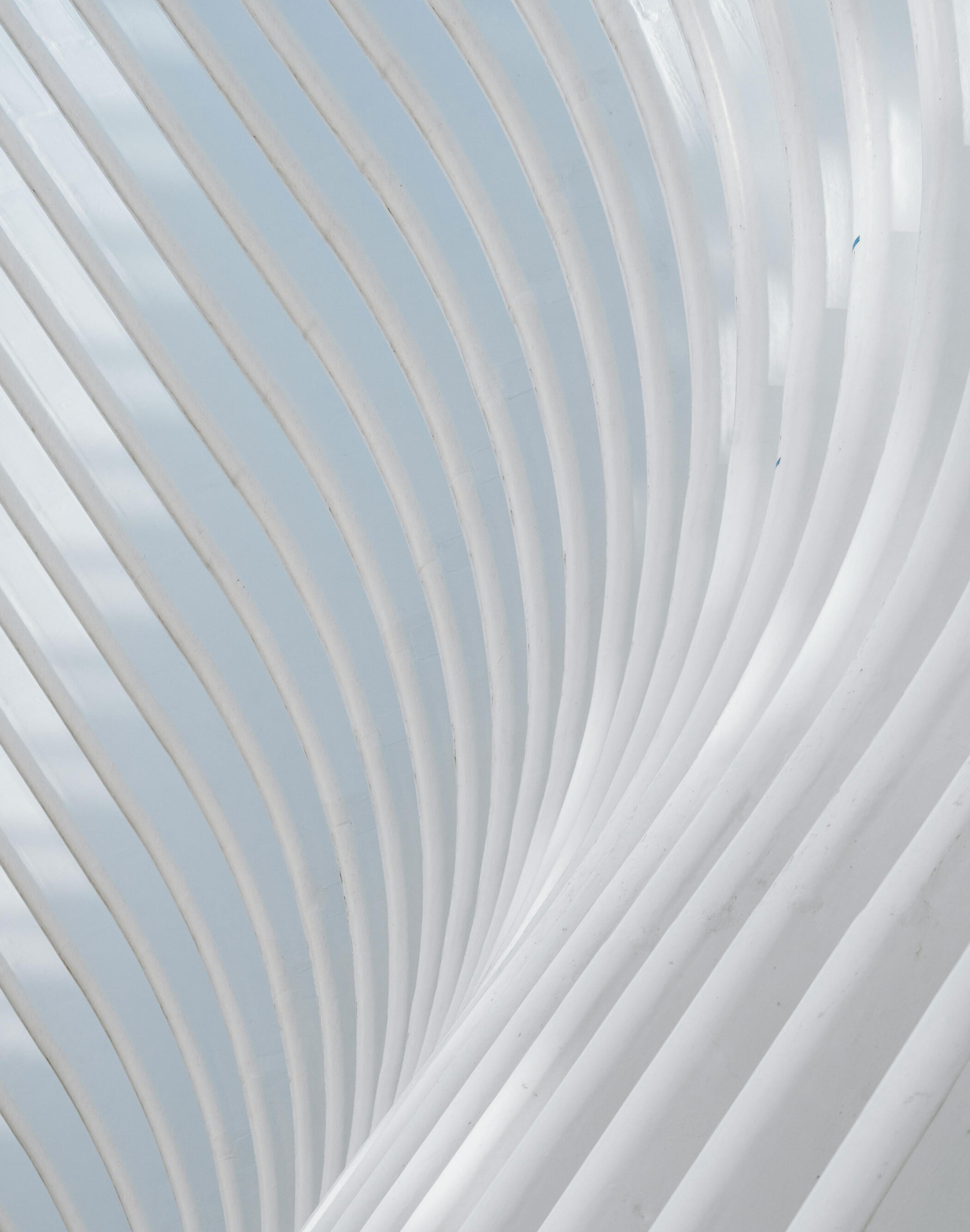 Abstract modern white architecture with curved lines and natural light, symbolizing clarity, confidence, and calm.